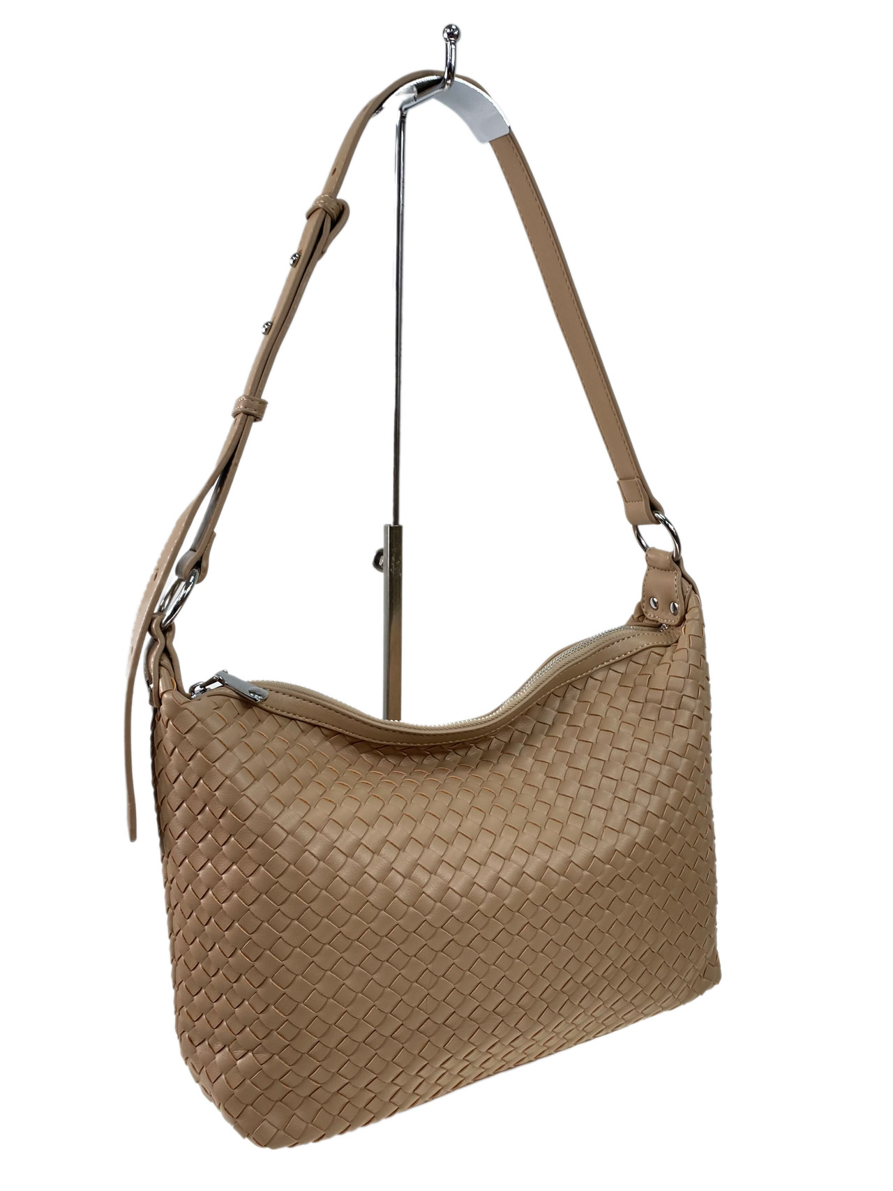 На фото 3 - Женская сумка  из искусственной кожи, цвет песочный