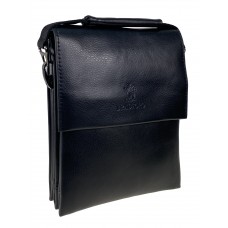 На фото 1 - Мужская сумка-планшет из экокожи, цвет черный