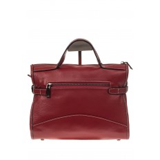 На фото 3 - Женская сумка кантри из натуральной кожи, цвет красный