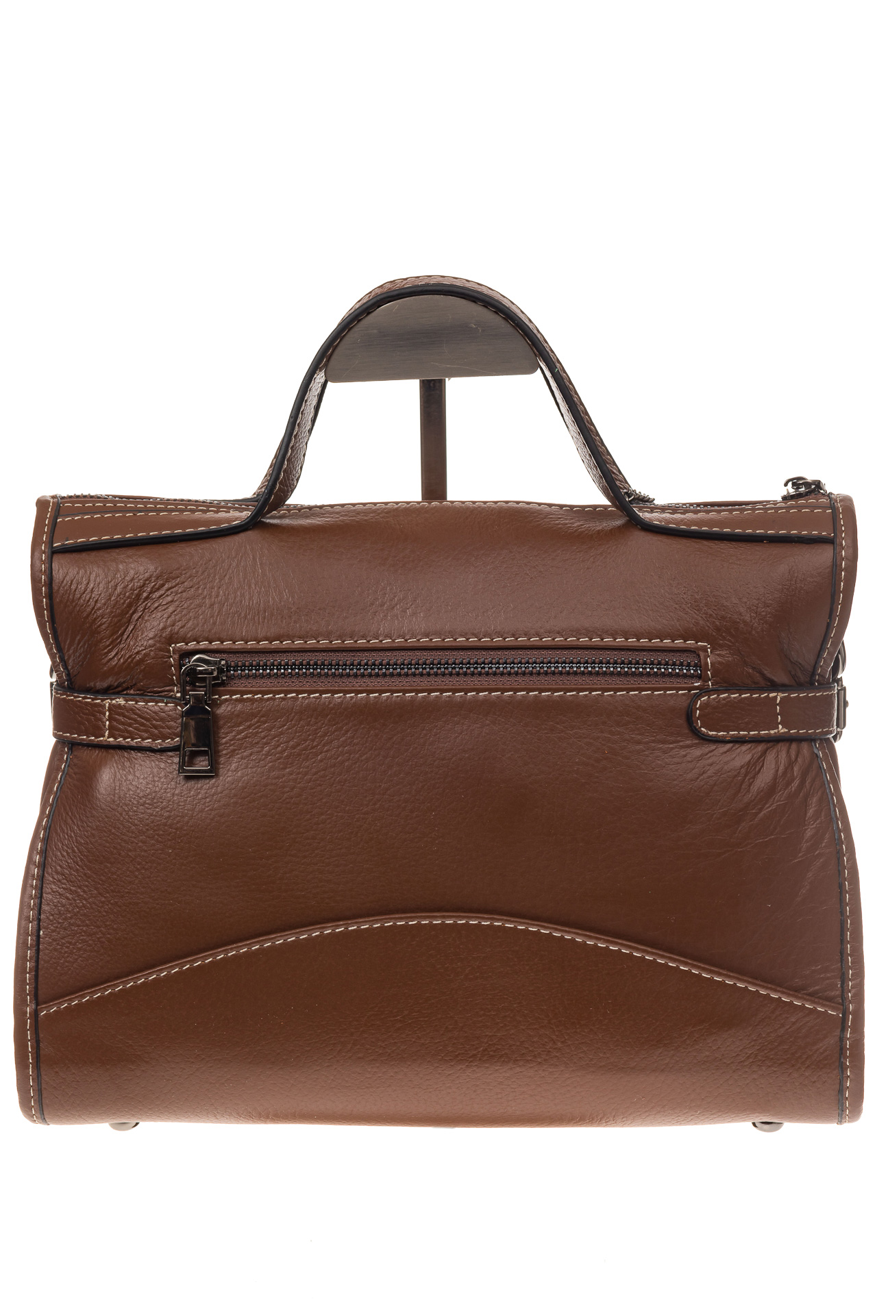 На фото 3 - Женская сумка кантри из натуральной кожи, цвет коричневый