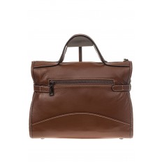 На фото 3 - Женская сумка кантри из натуральной кожи, цвет коричневый
