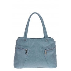 На фото 2 - Женская сумка из искусственной кожи, цвет  голубой