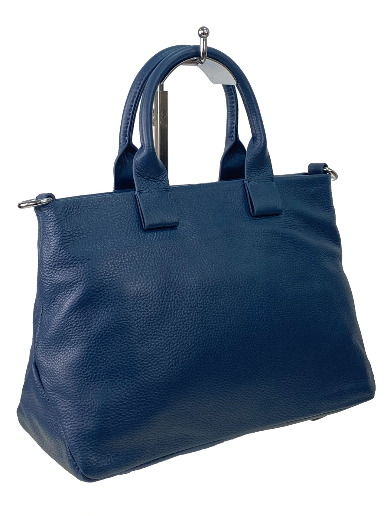 На фото 1 - Женская сумка  из натуральной кожи, цвет синий
