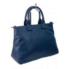 На фото 1 - Женская сумка  из натуральной кожи, цвет синий