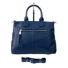 На фото 3 - Женская сумка  из натуральной кожи, цвет синий