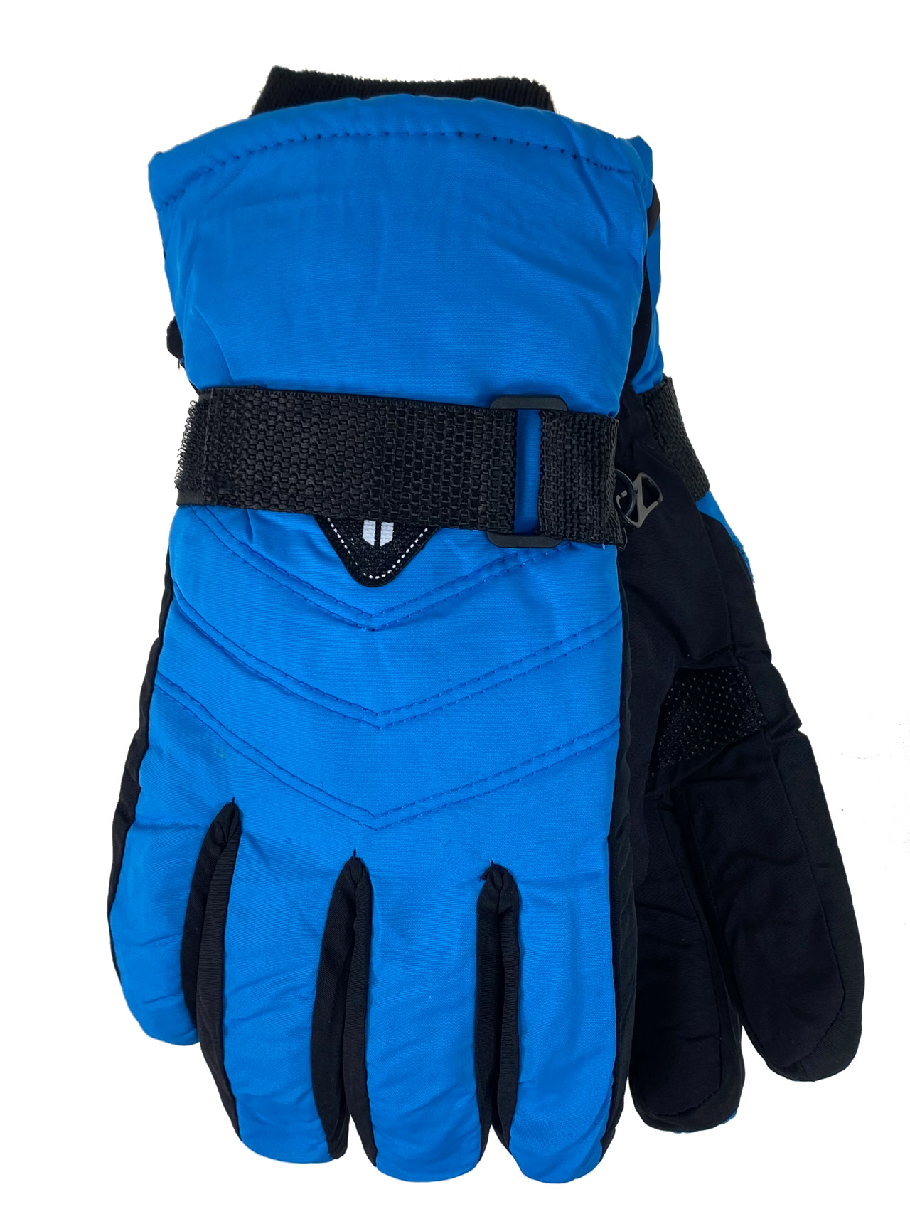 На фото 1 - Подростковые утепленные перчатки, цвет голубой