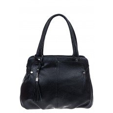 На фото 2 -  Классическая женская сумка из искусственной кожи,цвет черный
