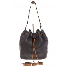 На фото 2 - Женская сумка-торба из натуральной кожи, цвет серый 8137