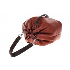 На фото 4 - Женская сумка-торба из натуральной кожи, цвет рыже-коричневый 8137