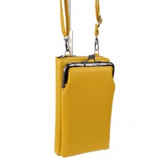 На фото 3 - Женская сумка-портмоне на плечо, цвет желтый