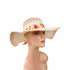 На фото 1 - Летняя женская соломенная шляпа, цвет белый и молочный