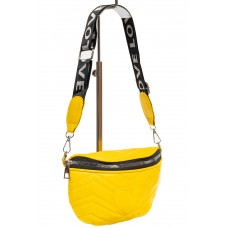 На фото 1 - Женская сумка-бананка из мягкой искусственной кожи, цвет жёлтый