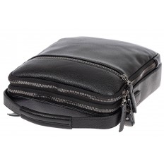 На фото 4 - Классическая мужская сумка из натуральной кожи, цвет чёрный
