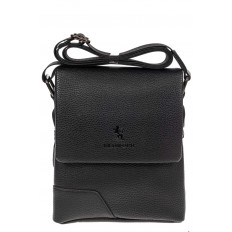 На фото 3 - Мужская сумка-планшет из фактурной натуральной кожи, цвет чёрный