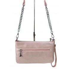 На фото 2 - Женская сумка из искусственной кожи цвет светло розовый