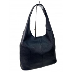 На фото 3 -  Женская сумка шоппер из натуральной кожи, цвет черный
