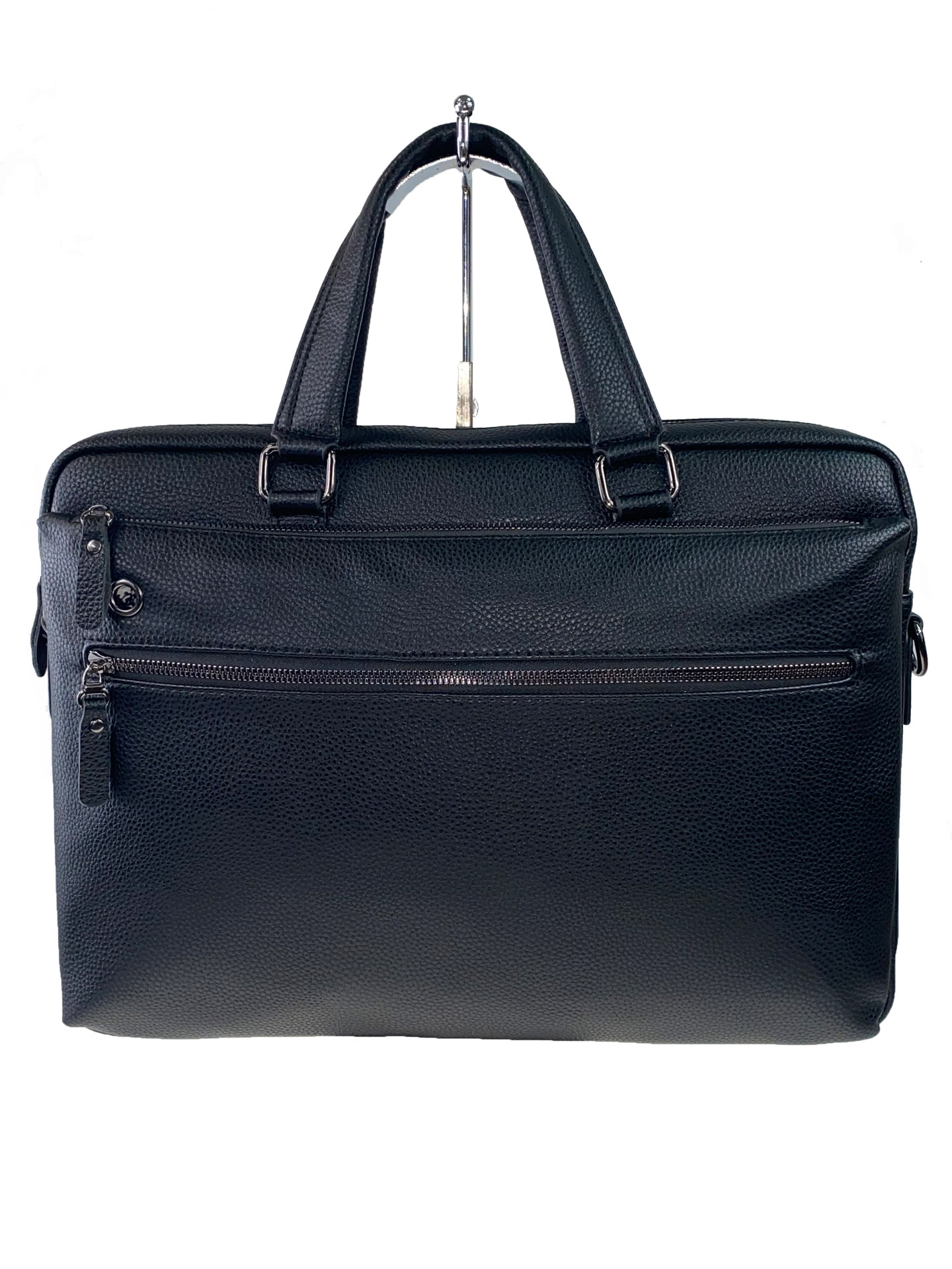 На фото 2 - Сумка-портфель для мужчин из натуральной кожи, цвет чёрный