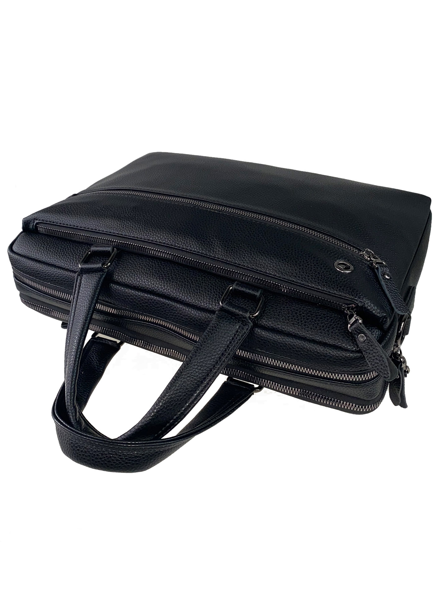 На фото 4 - Сумка-портфель для мужчин из натуральной кожи, цвет чёрный