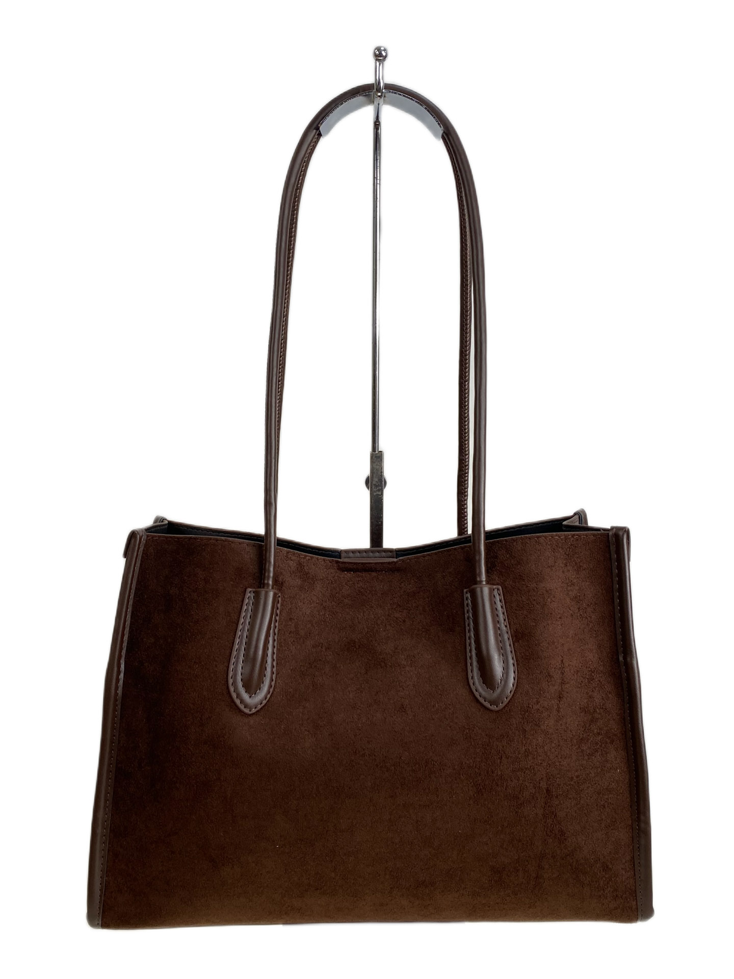 На фото 2 - Женская сумка из искусственной замши, цвет кофе