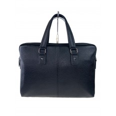На фото 2 - Деловая сумка-портфель из натуральной кожи, цвет чёрный