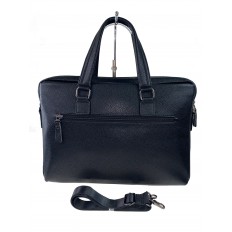 На фото 3 - Деловая сумка-портфель из натуральной кожи, цвет чёрный