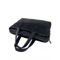 На фото 4 - Деловая сумка-портфель из натуральной кожи, цвет чёрный