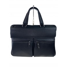 На фото 2 - Мужская сумка-портфель из натуральной кожи, цвет чёрный