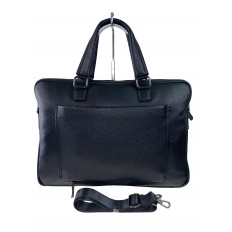 На фото 3 - Мужская сумка-портфель из натуральной кожи, цвет чёрный