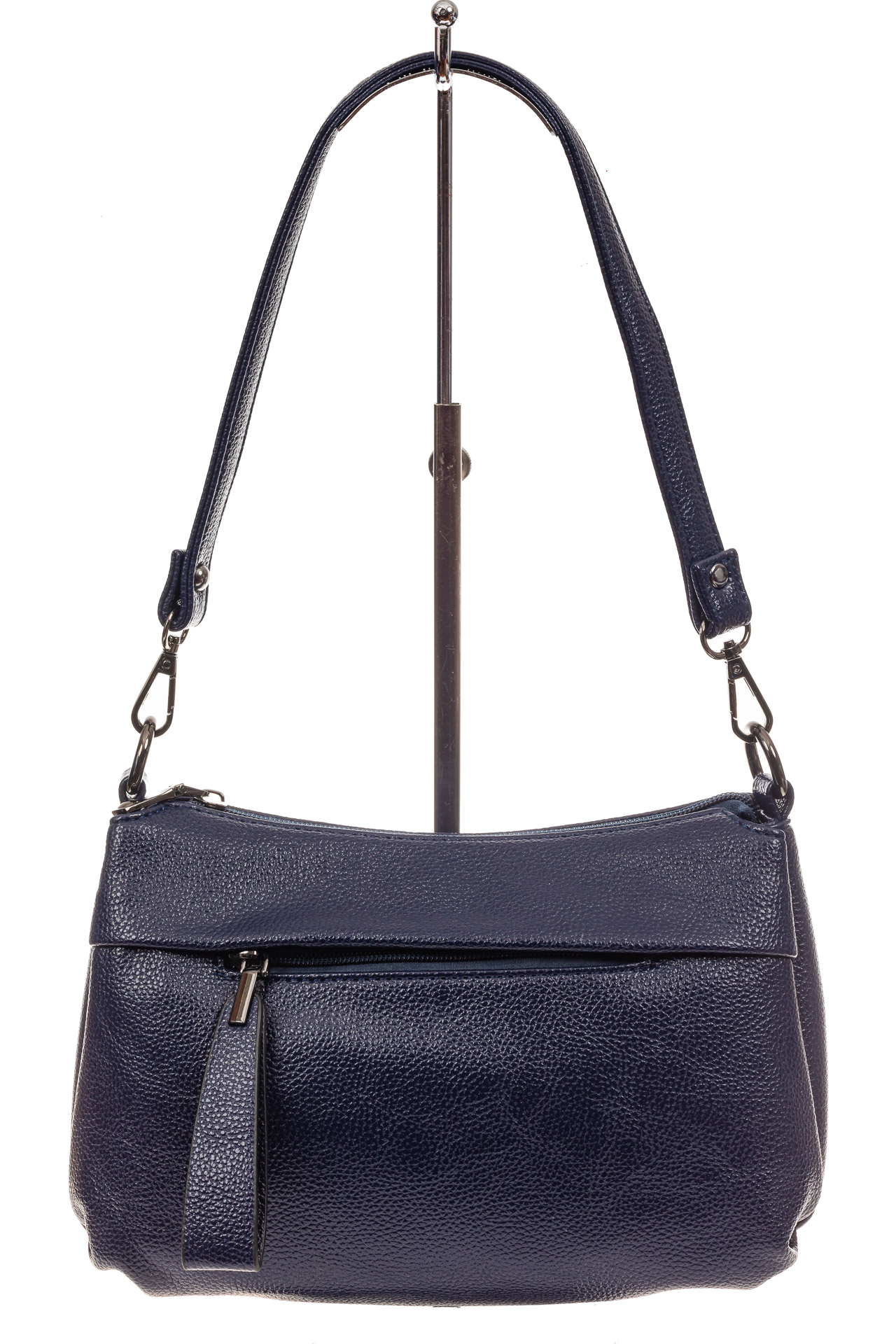 На фото 2 - Удобная женская сумка из искусственной кожи, цвет синий