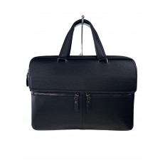 На фото 2 - Мужской деловой портфель из натуральной кожи, цвет чёрный