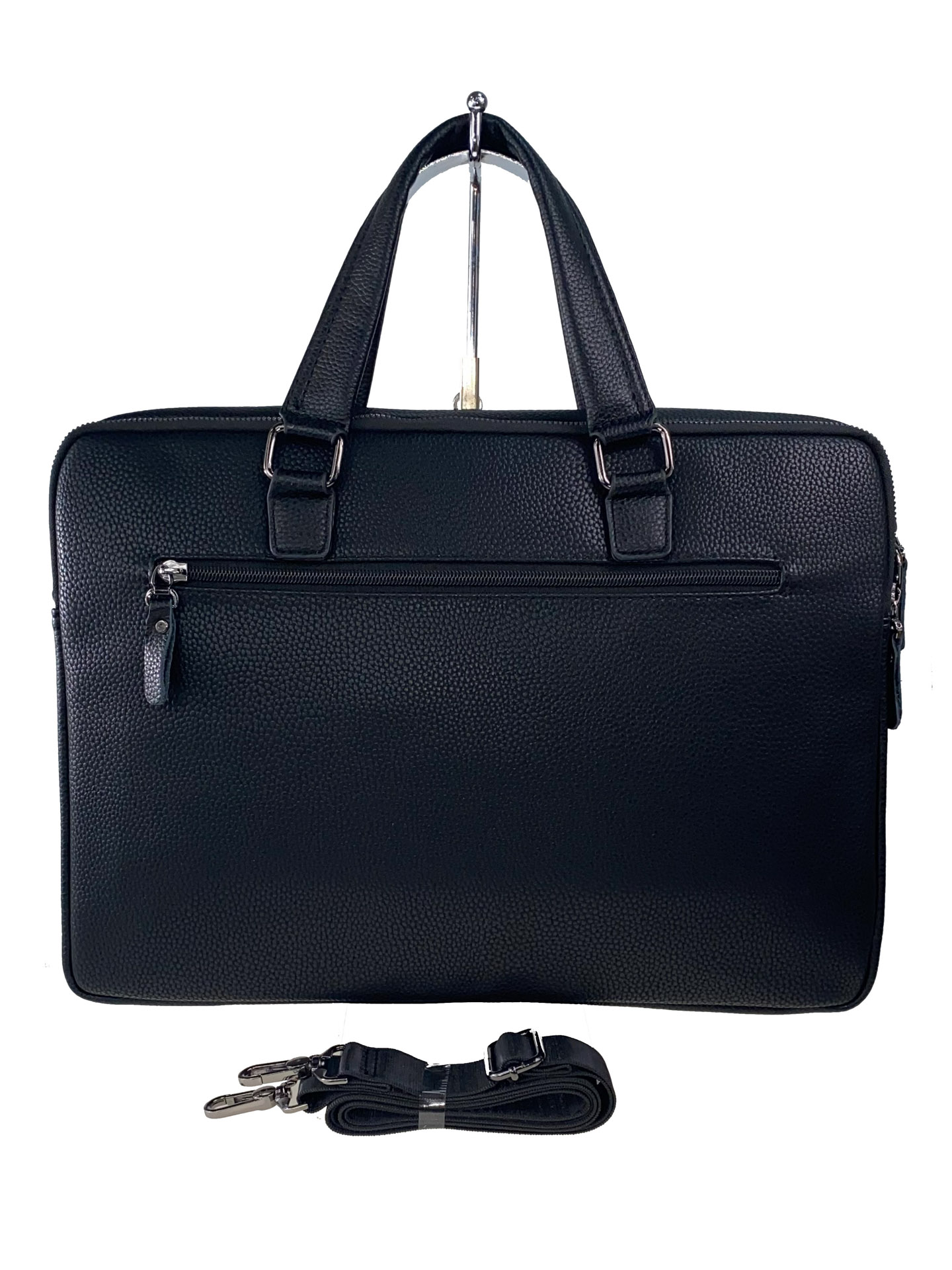 На фото 3 - Мужской деловой портфель из натуральной кожи, цвет чёрный