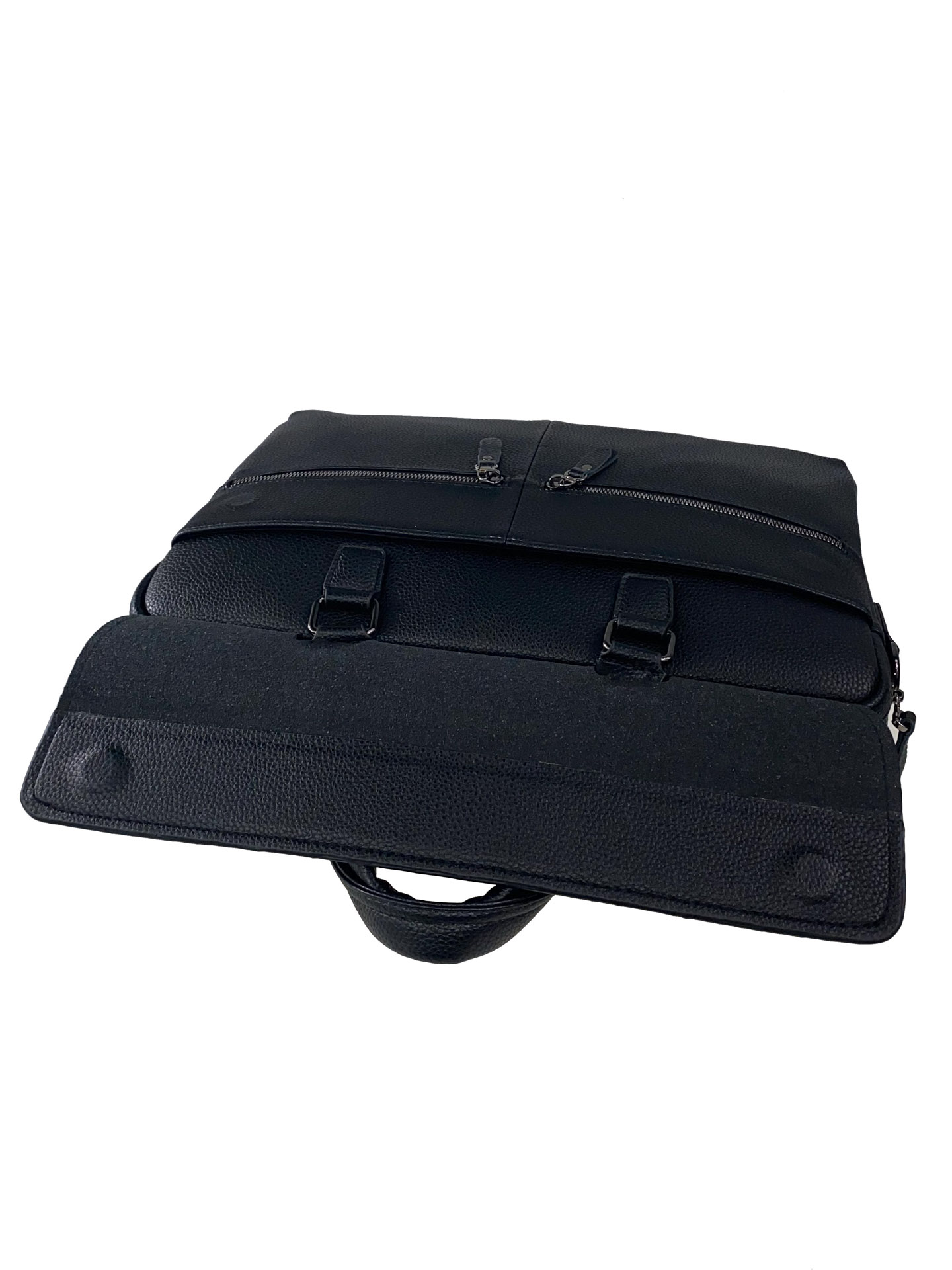 На фото 4 - Мужской деловой портфель из натуральной кожи, цвет чёрный