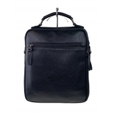 На фото 3 - Мужская сумка из фактурной натуральной кожи, цвет чёрный