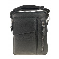 На фото 2 - Мужская сумка слинг из натуральной кожи, цвет чёрный