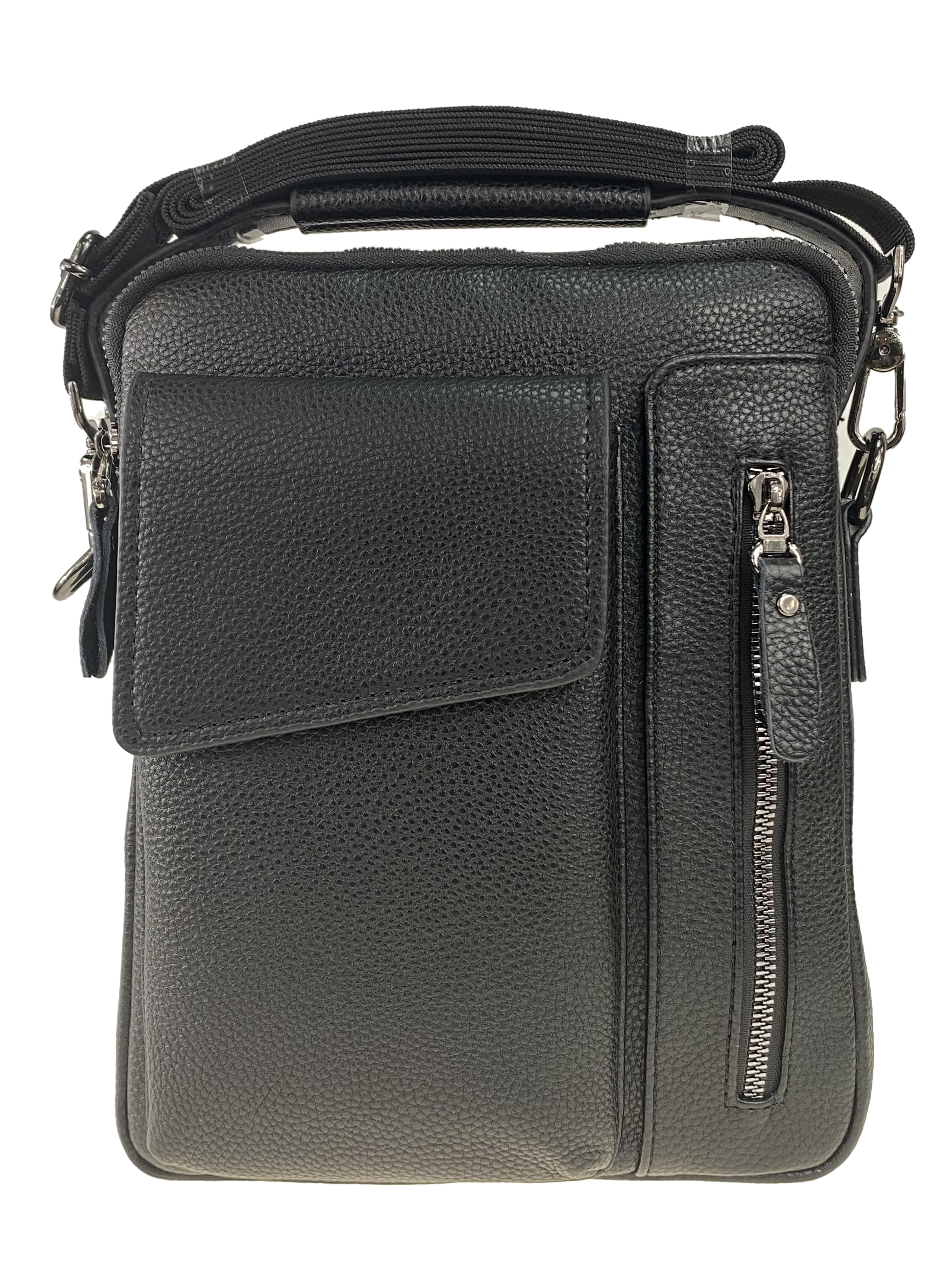 На фото 2 - Мужская сумка слинг из натуральной кожи, цвет чёрный