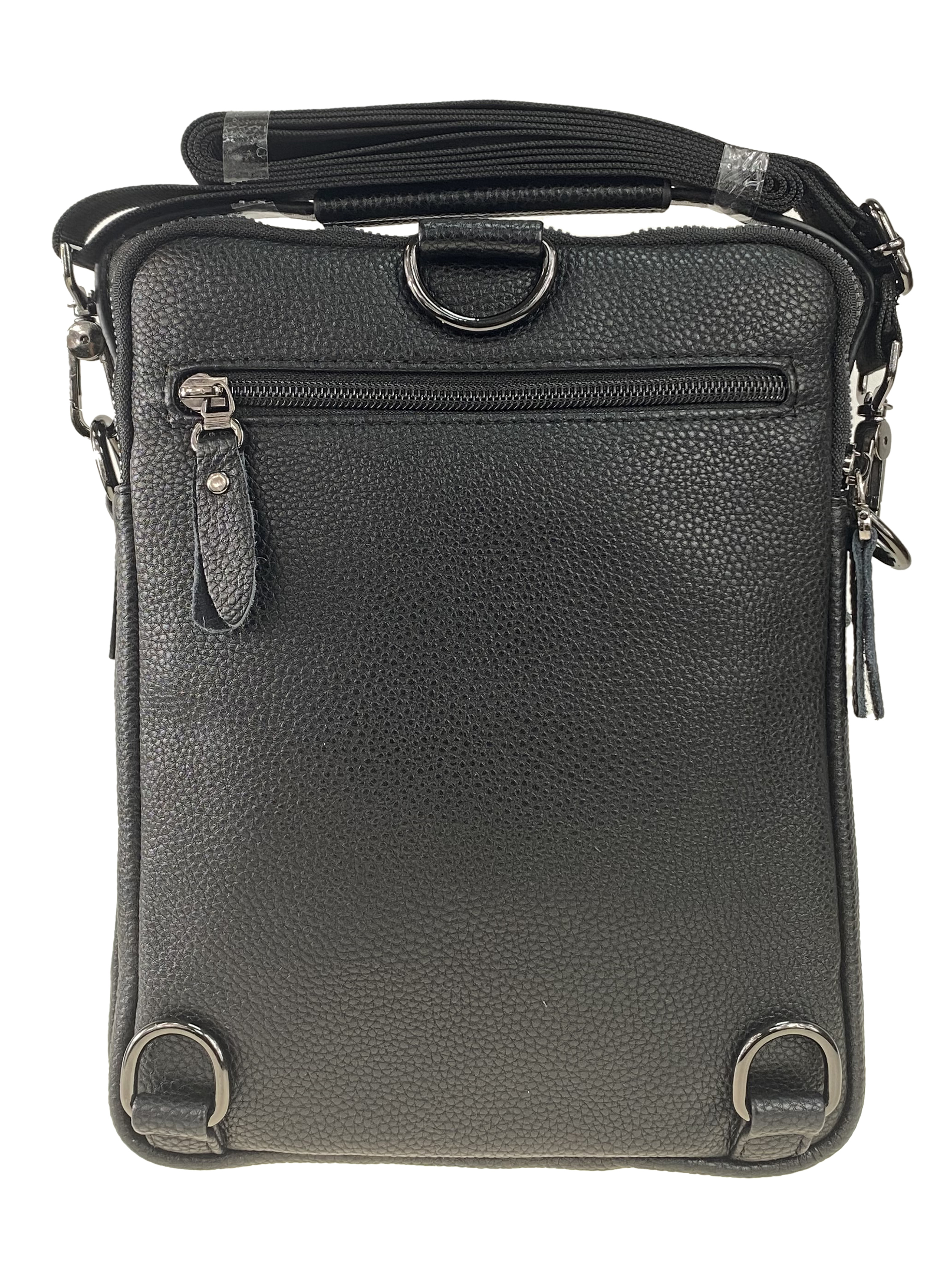 На фото 3 - Мужская сумка слинг из натуральной кожи, цвет чёрный