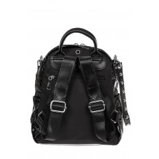 На фото 2 - Блестящий молодежный рюкзак, цвет черный