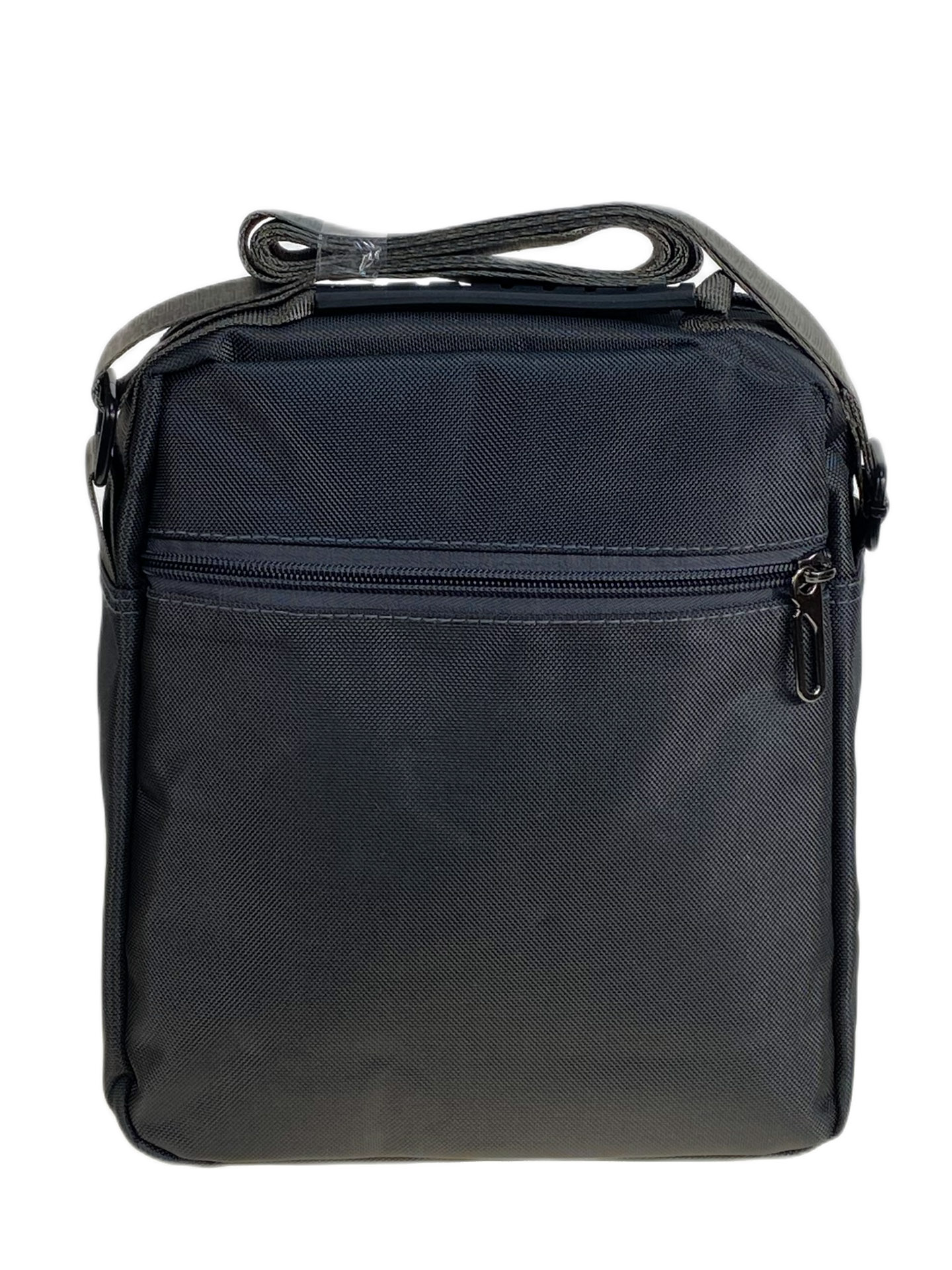 На фото 2 - Сумка мужская через плечо текстильная, цвет серый