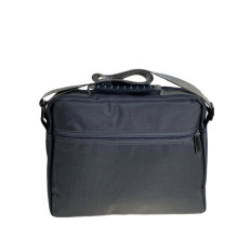 На фото 2 - Сумка мужская через плечо текстильная, цвет серый