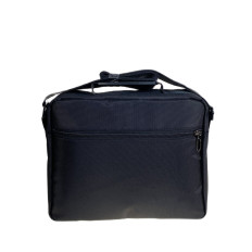 На фото 2 - Сумка мужская через плечо текстильная, цвет черный