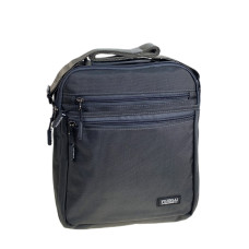 На фото 1 - Сумка мужская через плечо текстильная, цвет серый На фото 1 - Сумка мужская через плечо текстильная, цвет серый