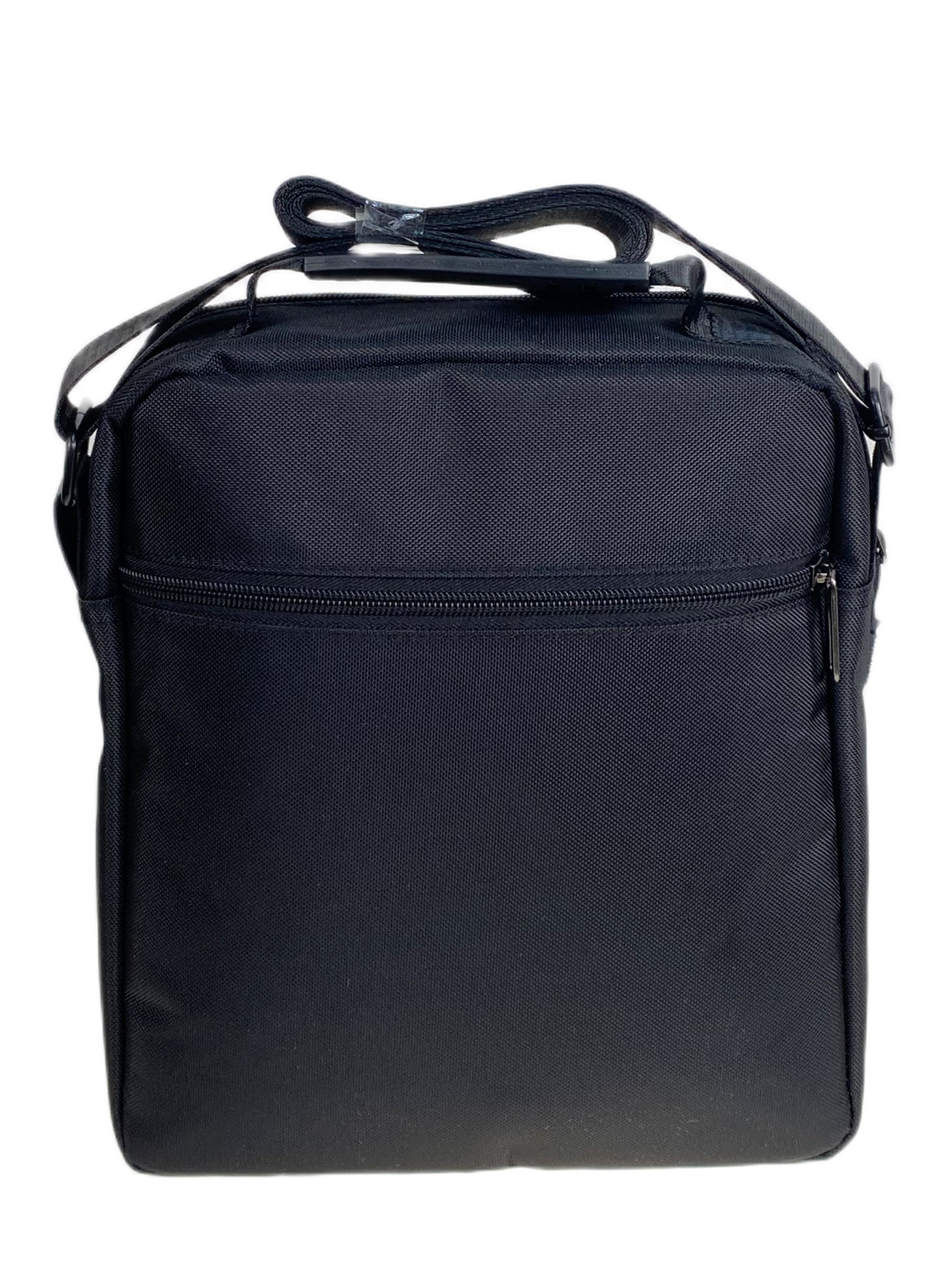 На фото 2 - Сумка мужская через плечо текстильная, цвет черный