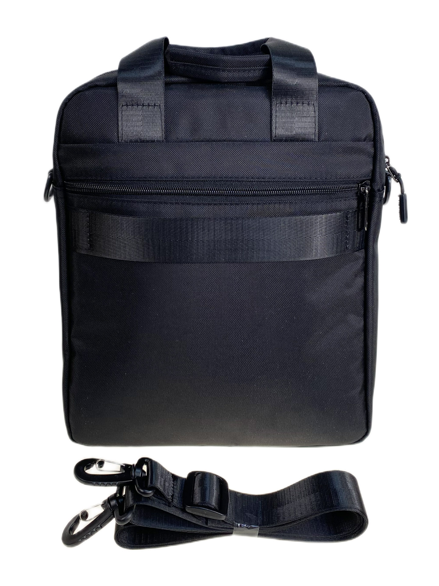 На фото 2 - Сумка мужская  текстильная, цвет  черный