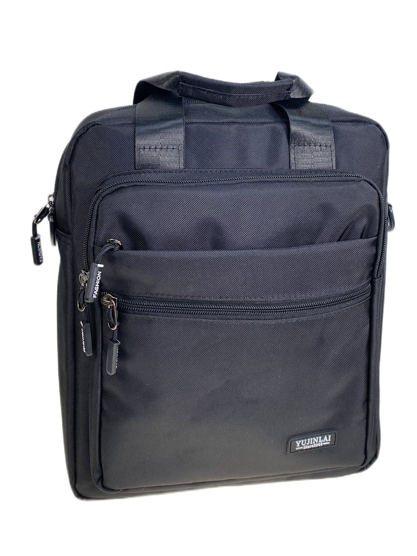 На фото 1 - Сумка мужская  текстильная, цвет  черный