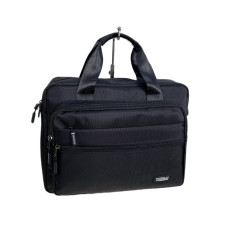 На фото 1 - Сумка мужская  текстильная, цвет  черный