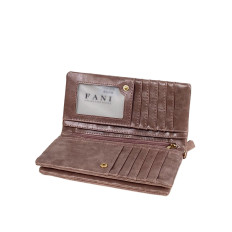 На фото 2 -  Женское портмоне из искусственной кожи, цвет розовый