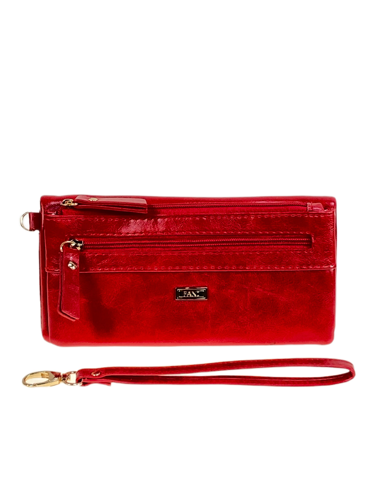 На фото 1 -  Женское портмоне из искусственной кожи, цвет красный