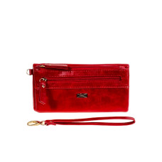 На фото 1 -  Женское портмоне из искусственной кожи, цвет красный