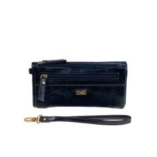 На фото 1 -  Женское портмоне из искусственной кожи, цвет черный