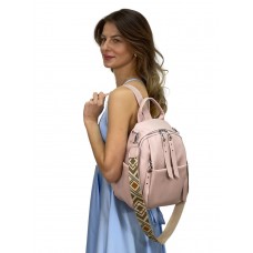 На фото 1 - Женский рюкзак   из искусственной кожи, цвет розовый